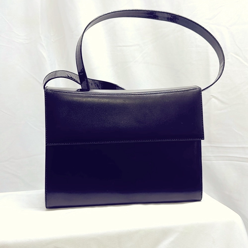 SALVATORE FERRAGAMO SHOULDER BAG BW-215186 SHOULDER BAG LEATHER/PATENT LEATHER